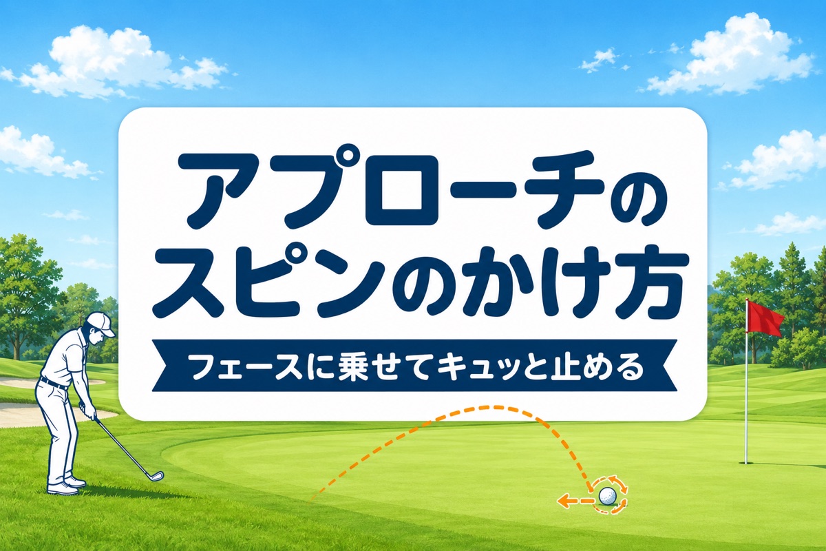 アプローチのスピンのかけ方｜かかる条件2つと「フェースに乗せる」打ち方【厳選動画まとめ】