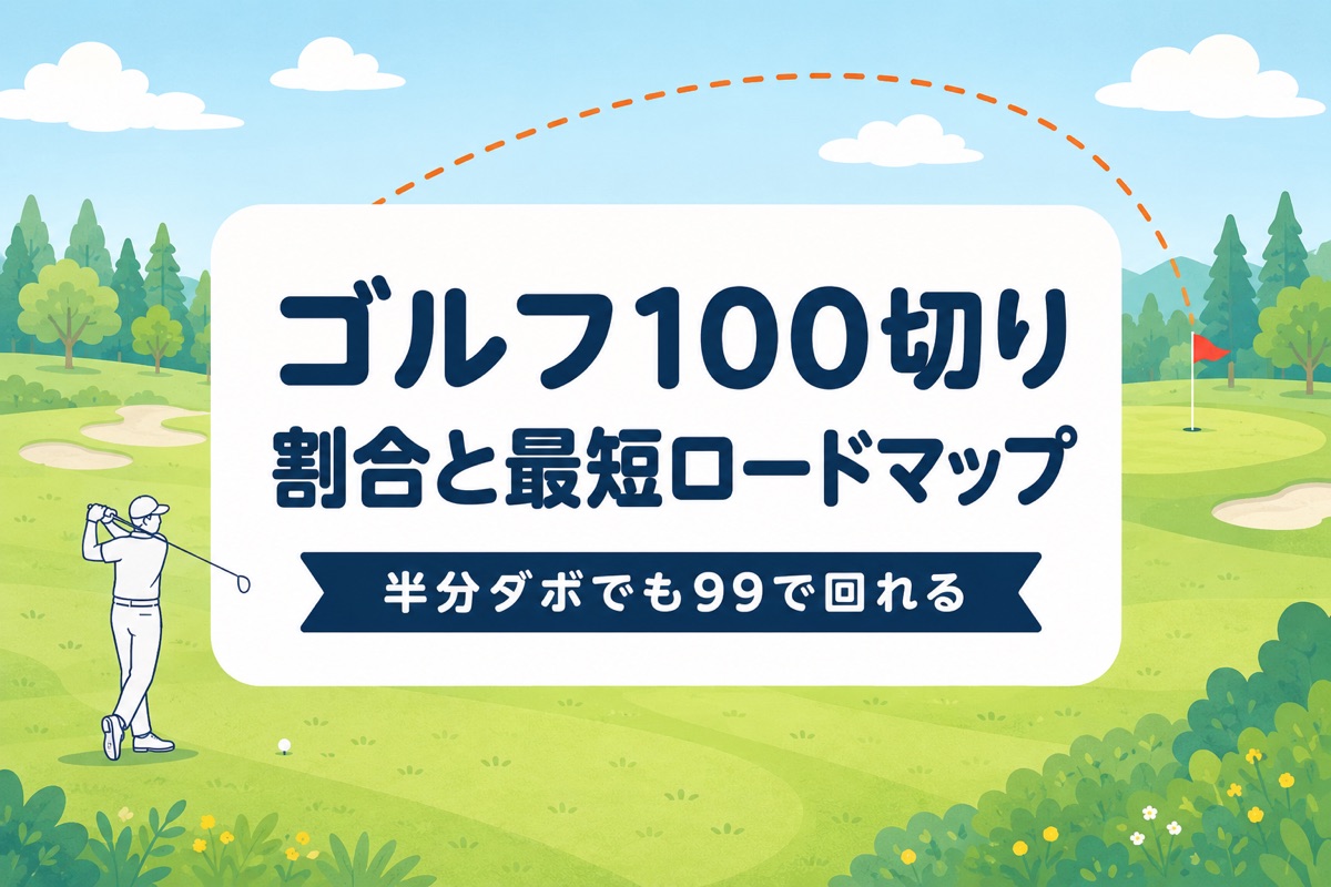 ゴルフ100切りできる人の割合は？平均期間とデータで見る現実、最短ロードマップ【厳選動画まとめ】