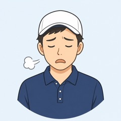 悩んでいるゴルファー