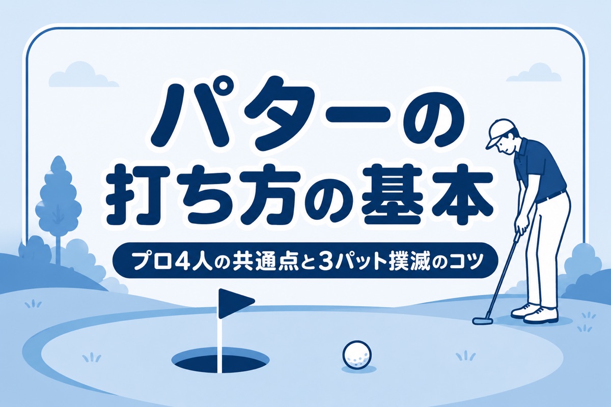 パターの打ち方の基本｜人気プロ4人に共通する構え方・握り方と3パット撲滅のコツ【厳選動画まとめ】
