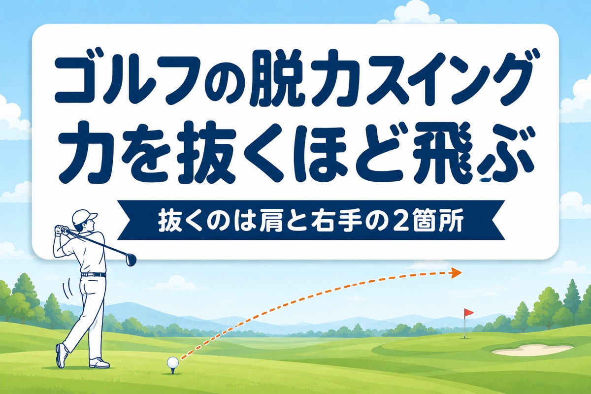 ゴルフの脱力スイングのコツ｜力を抜くほど飛ぶ理由と抜くべき2箇所【厳選動画まとめ】